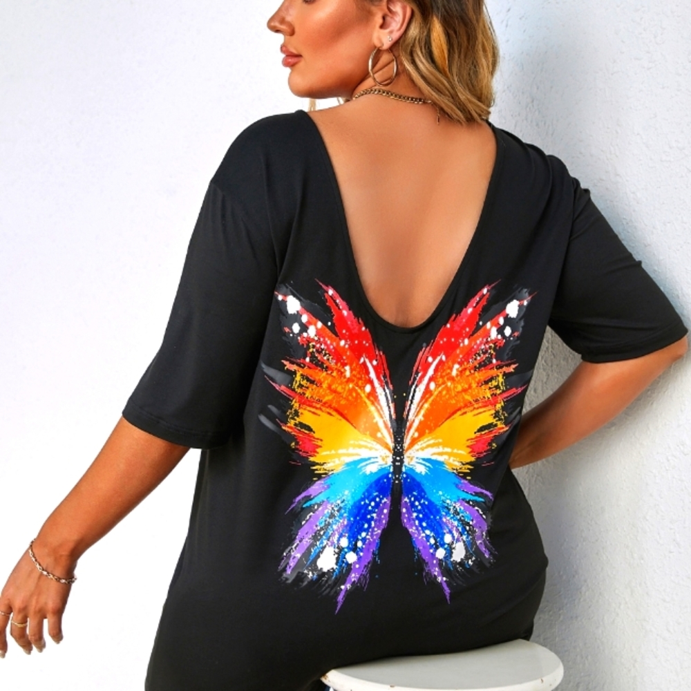 Shein butterfly shirt